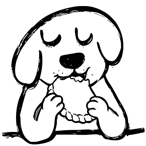 Piccalle Mascot - Dog eating empanada